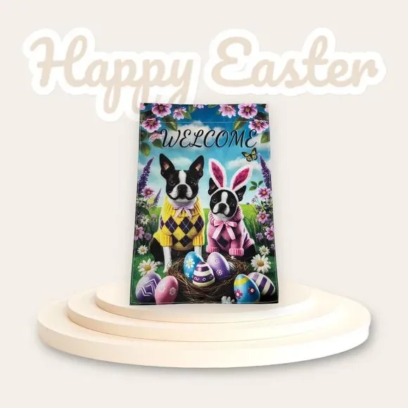 French Bulldog Easter Garden Flag 12 x 18
