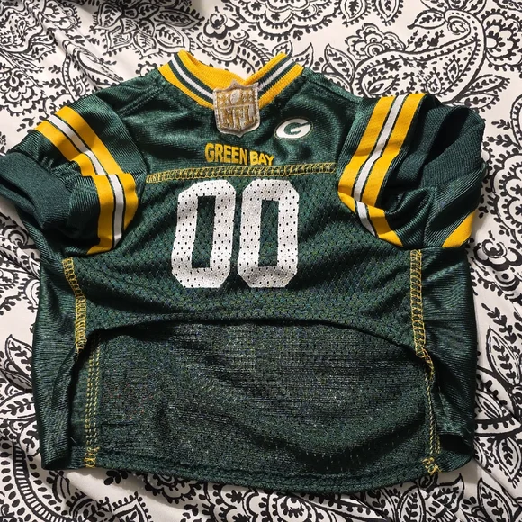 Dog Shirt Green Bay Packers Size Small/Medium 10x10.5
