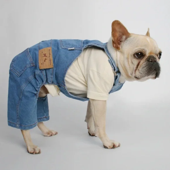 Pet Clothing Outfitters Denim Dog Overalls