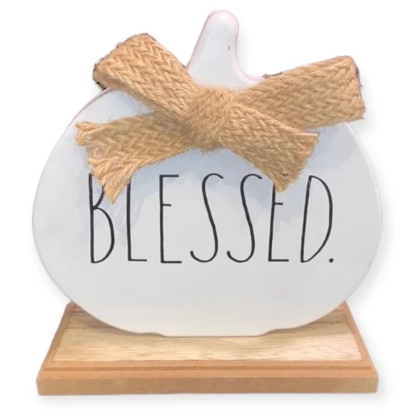 Rae Dunn BLESSED Pumpkin Decor
