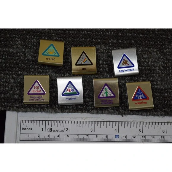 8 Cub Scout Belt Loops Art Map Language Music Football Marbles Weather BSA MS327
