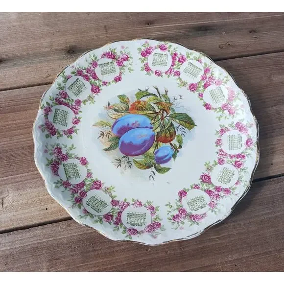 1910 Carnation McNicol Calendar Plate Fruit Plums