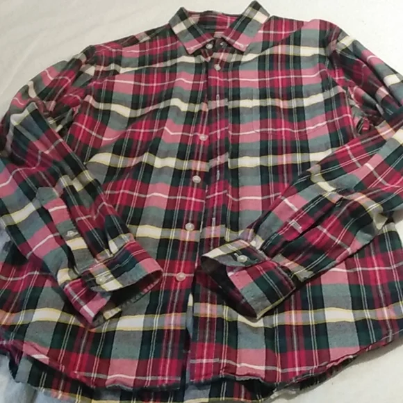 Men's J. Crew plaid oxford shirt