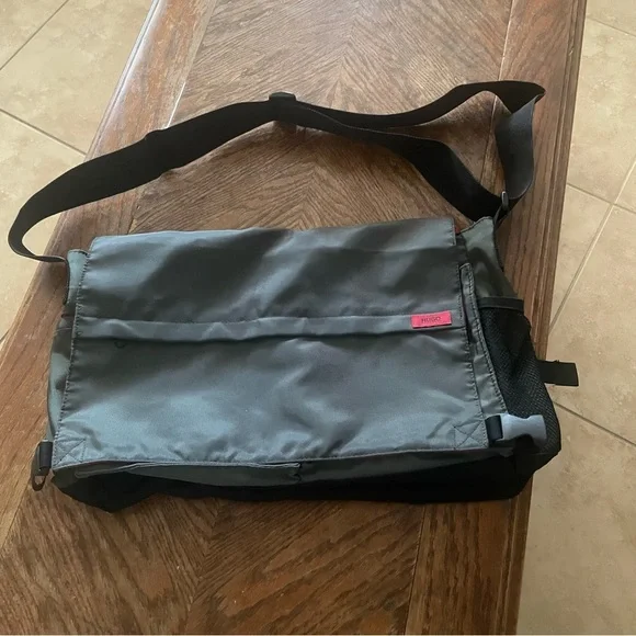 Hugo Boss Nylon Gray and green Messenger Bag