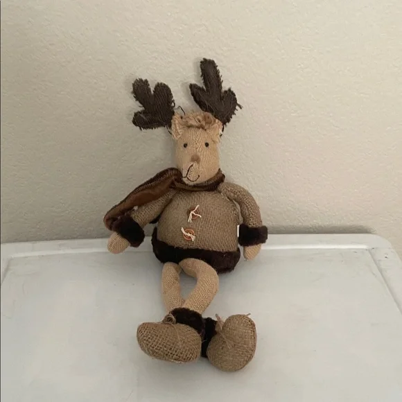 Brown and Tan Reindeer Plush Home Accent