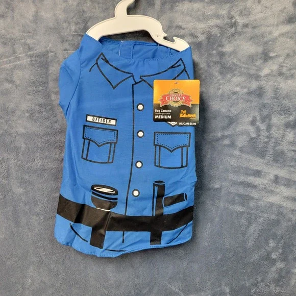 Great Choice Dog Costume‎ Medium Officer Police Pet Halloween Blue