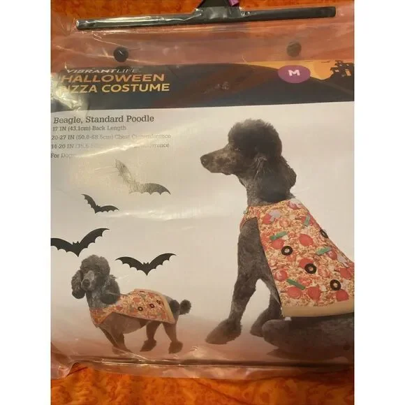 Vibrant Life Dog Puppy Pet Pizza Costume Size Med 20 To 50‎ LBS Halloween Party