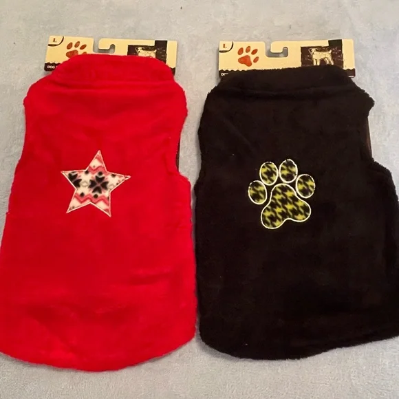 Bundle Of Two Dog Fuzzy Sweaters Size L