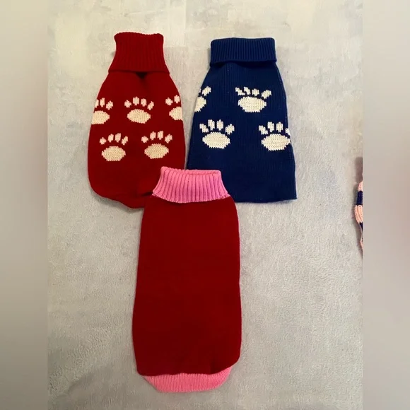 Bundle of 3 New Dog Sweaters Size M