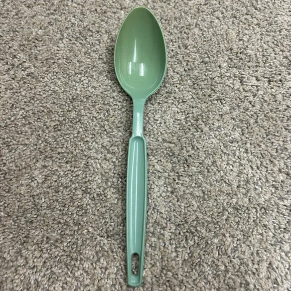 EKCO Mixing Spoon 11 Inch Green Vintage USA Dishwasher Safe Plastic Utensil