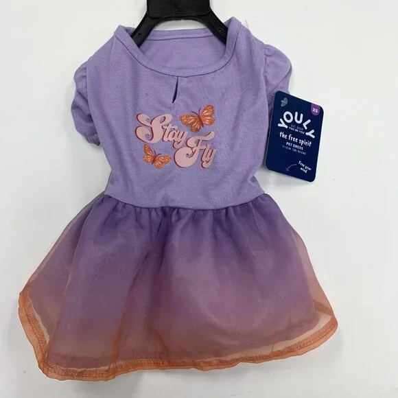 Youly Pet Dog‎ Dress The Free Spirit XS Lavender & Orange Cotton/Polyester