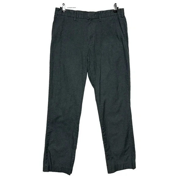 J. Crew Bowery‎ Pants Mens 33X32 Gray Classic Dress Slacks Straight Actual 33X31