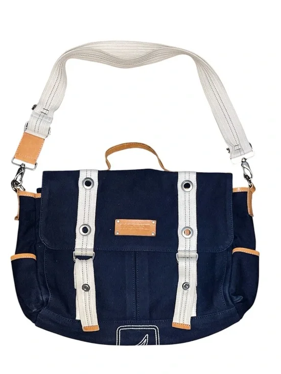 Sperry leather & canvas messenger bag
