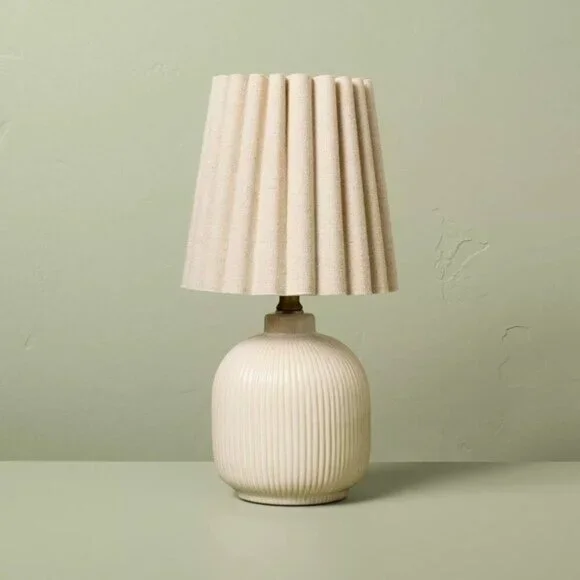 Ribbed Ceramic Table Lamp Cream/Oatmeal - Hearth & Hand Magnolia‎ - Target 2024