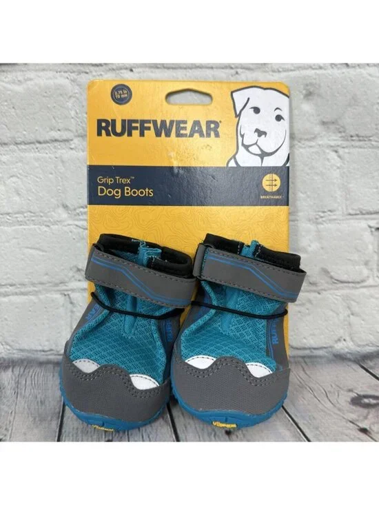 Ruffwear Grip Trex Dog Boots- Pair of Two Boots Size: 2.75 Inch 70MM Blue