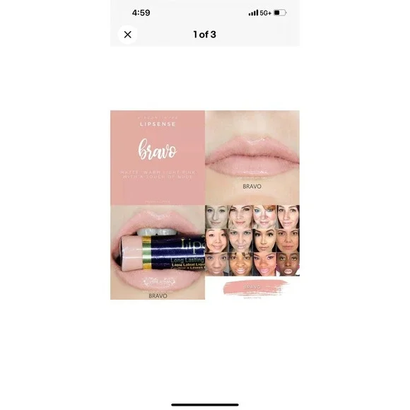 LipSense‎ Bravo Long Lasting Liquid Lip Color Full Size New & Sealed