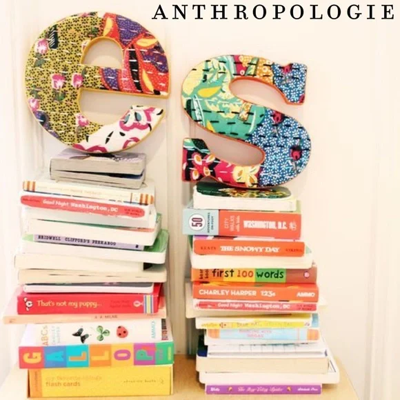 Anthropologie Ikat Monogram Wall Hanging