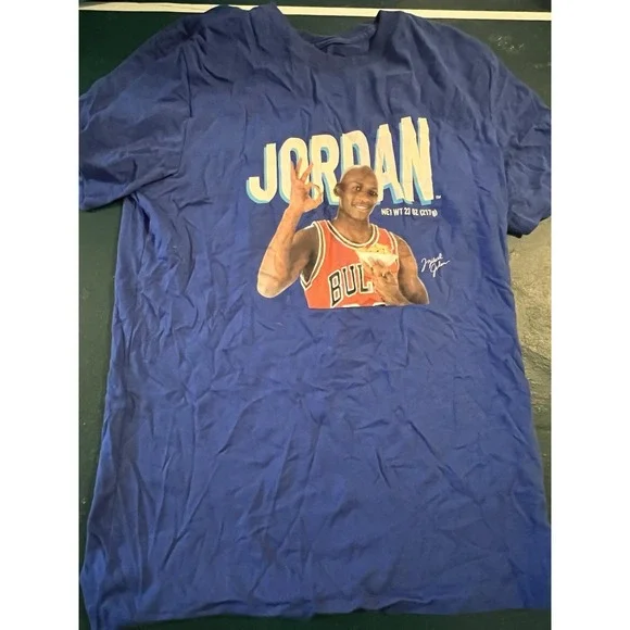 Jordan‎ Brand Michael Jordan Wheelies Shirt Blue Small