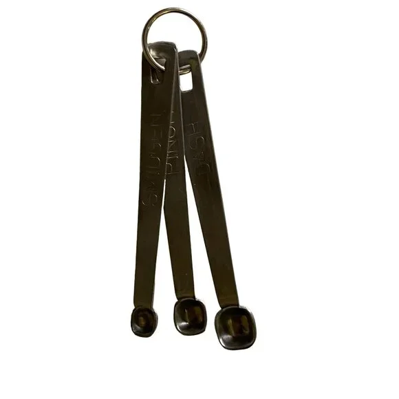 Measuring Spoons Smidgen Dash Pinch Used Stainless Steel