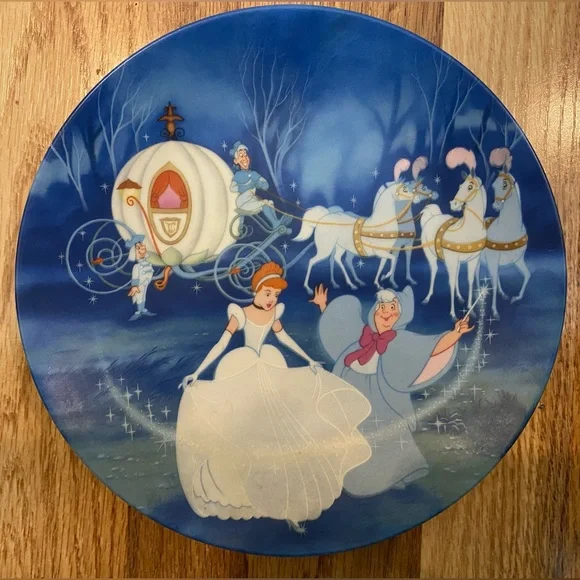 Disney Blue and White Cinderella Plate
