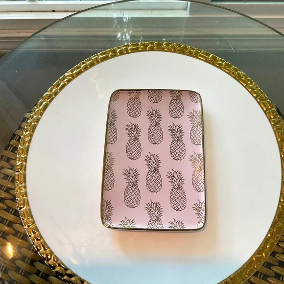 Pink & Gold Pineapple Trinket Dish