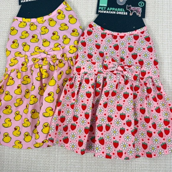 Fuzzyard Pet Apparel Hawaiian Dog Dress Size 2 Duck‎ Strawberry Print Cute Puppy
