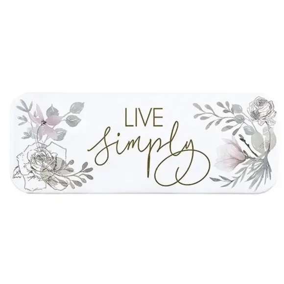 ❤️NWT❤️ Live Simply Plaque - Metal