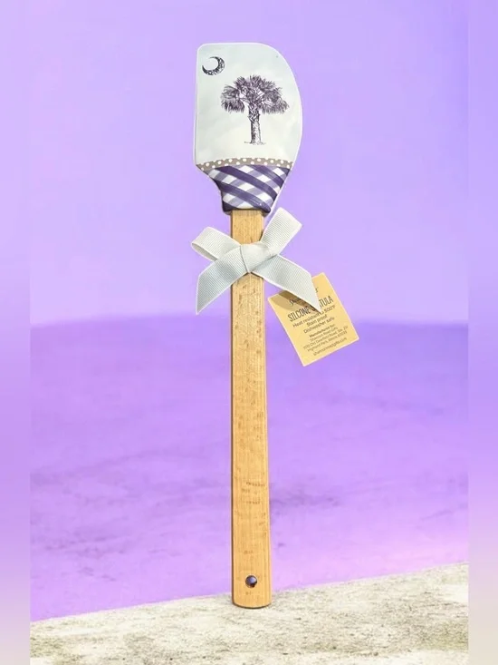 Silicone Spatula with Palm Tree Design - Lavender- South Carolina  1462B