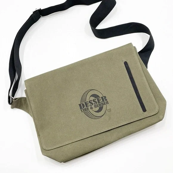 Desser Tire & Rubber olive green messenger bag