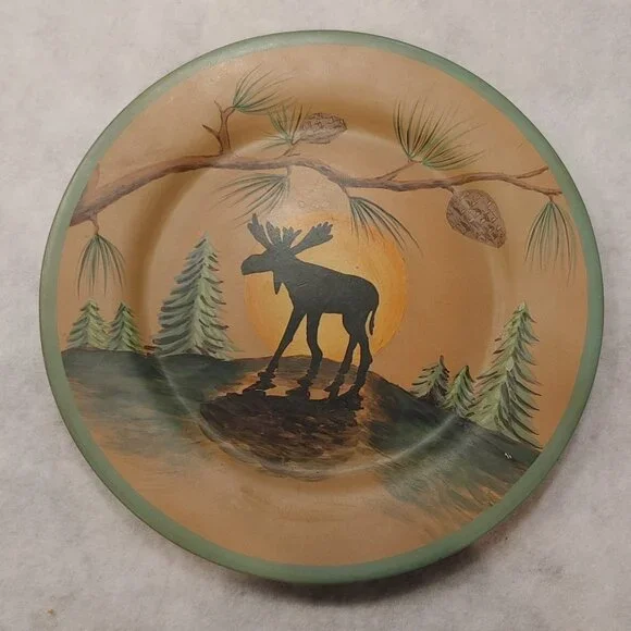 Moose Silhouette Decorative Plate