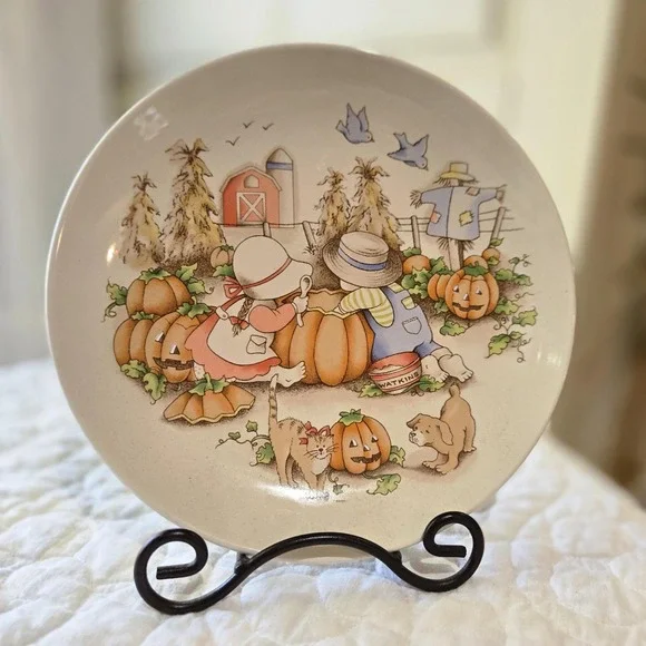 Vintage Watkins Country Kids Collectors Dessert Plates - set‎ of 5