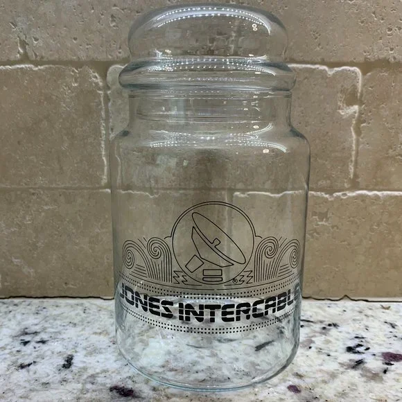 Jones Intercable Glass Candy Jar