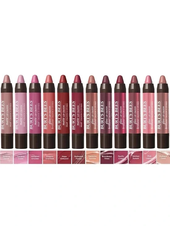 Burts Bees 100% Natural Moisturizing Lip Gloss Crayon Bordeaux Vines, Sealed