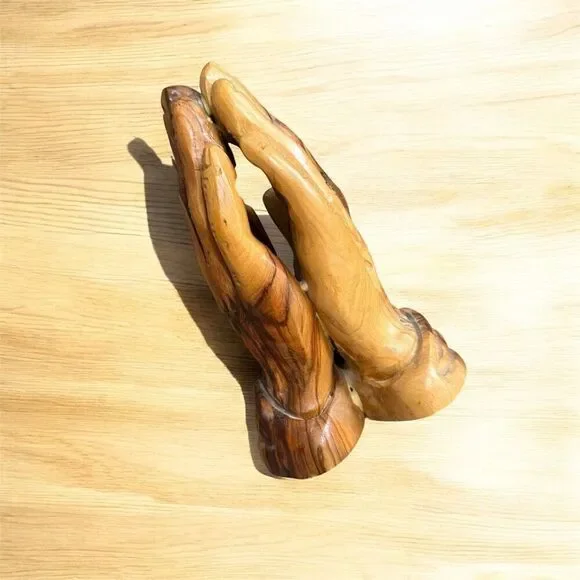 Vintage Praying Hand Wooden Heavy Art Home Decor Decorative Religious Wood