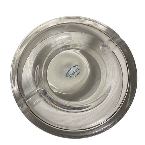 Badash Handmade Poland Crystal Ashtray 2 Rests NEW 7