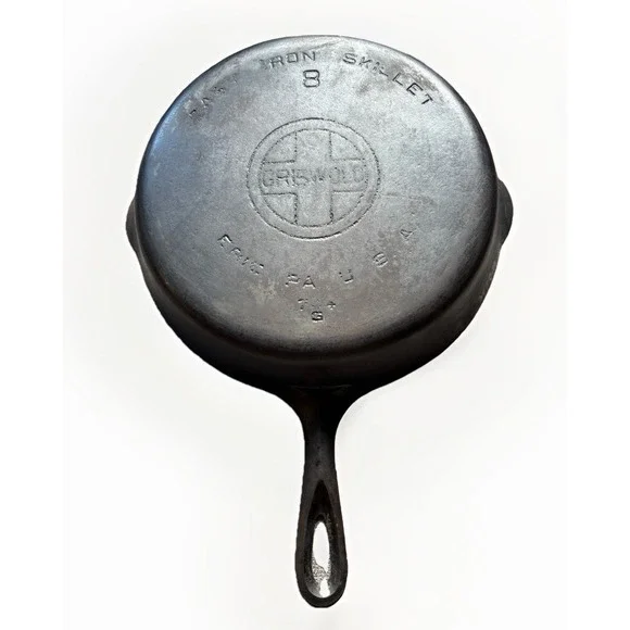 GRISWOLD No. 8 Large Block Logo Cast Iron Skillet 704 G Eerie PA USA