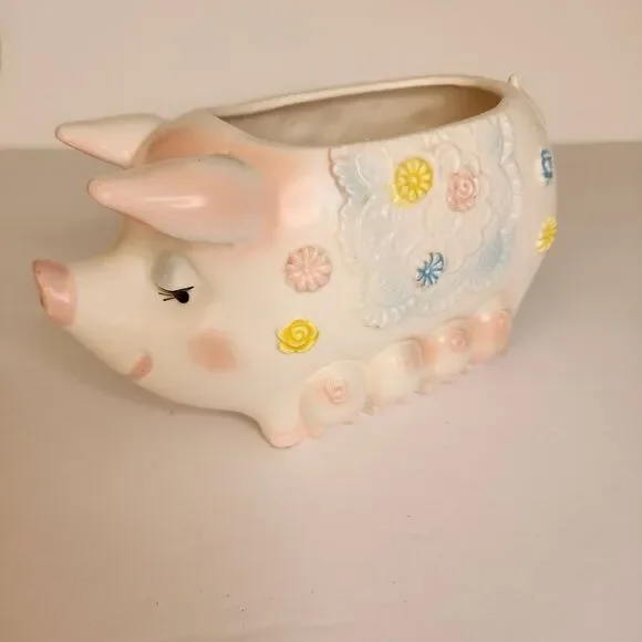 Nappcoware Vintage Ceramic Pig And Piglets Planter