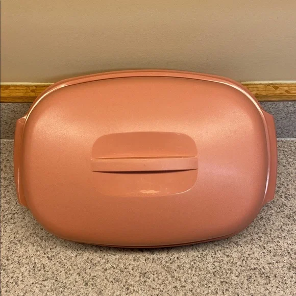 Vintage Tupperware 6 Cup Steamer 3 piece Set for Microwave Dusty Rose 1273 - 6