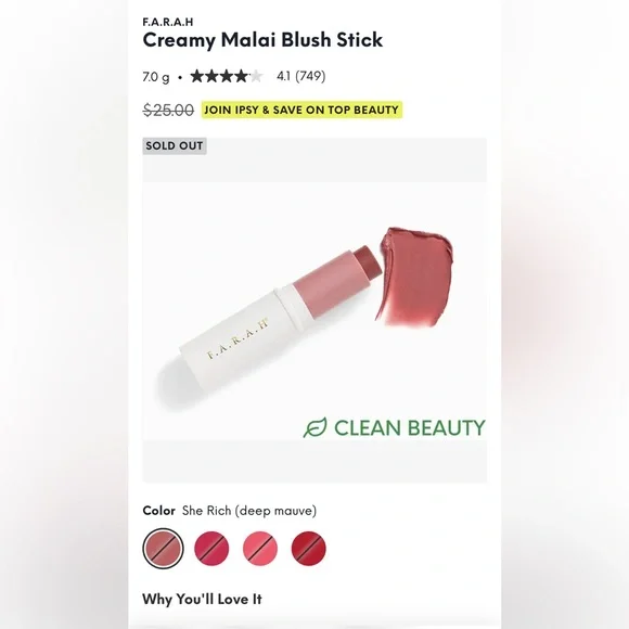 FARAH Creamy Malai Blush Stick - She Rich