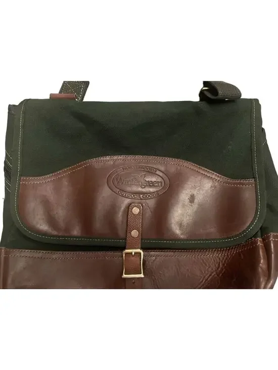 Vintage Wintergreen Outdoor Prod Canvas Leather Messenger Bag Travel Made In USA