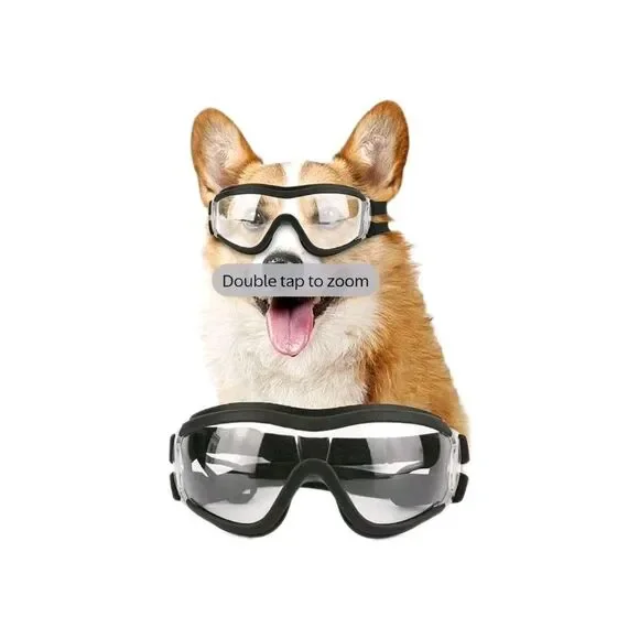PETLESO Dog Goggles Sunglasses Waterproof with Adjustable Strap Med/LG W/ Case
