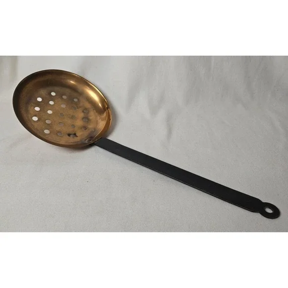 Copper Strainer with Iron Handle Hand Forged 16