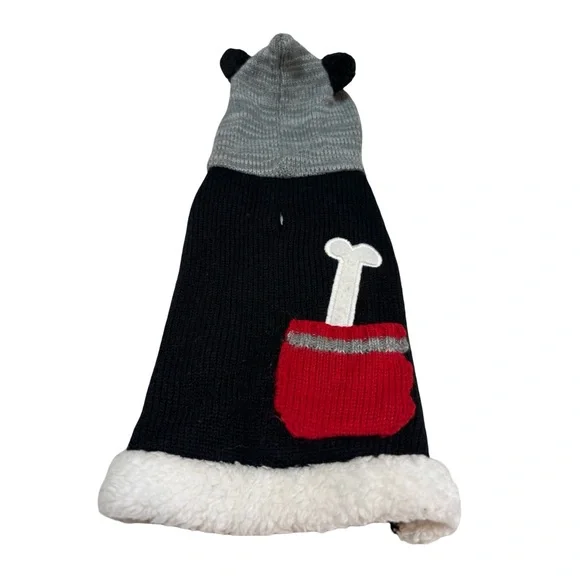 Cozy Knit Dog Sweater with Hood Sz Small‎