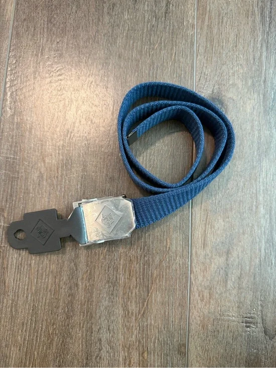 Official Cub Scout blue uniform belt, Metal Buckle, S/M 30