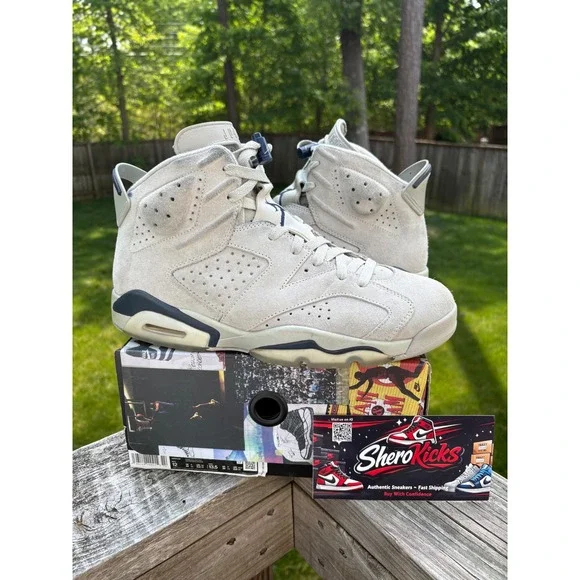 Air Jordan 6 Retro Georgetown Magnet College Navy Grey CT8529-012 Mens Size 12