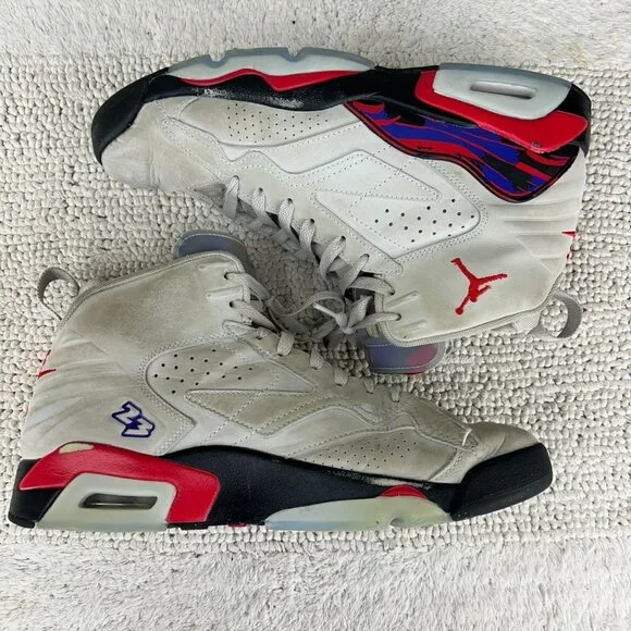 Jordan MVP 678 Shoes Mens 10 Natural Dark‎ Gray Grey Red Basketball Sneakers