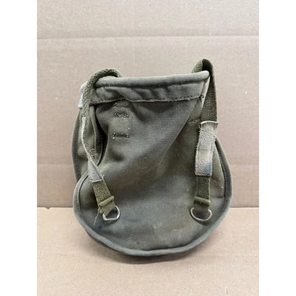 Vintage 80s Foster Co. Telephone Lineman Tool Canvas Bucket Bag Olive Green