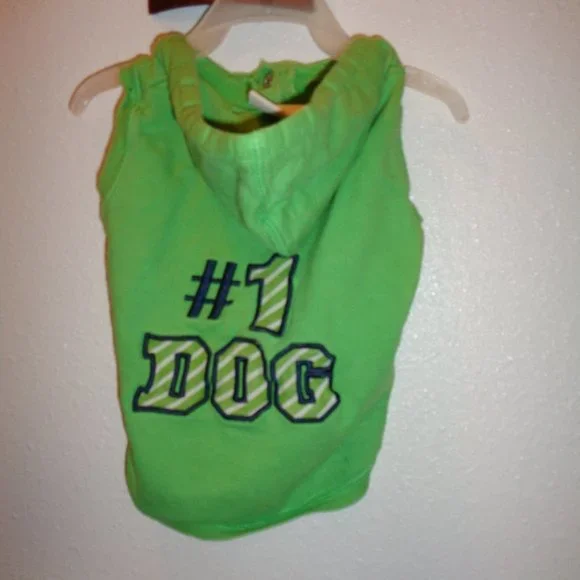 Martha Stewart Pets Green #1 Dog Hoodie Size Medium