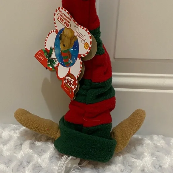 🎄Rubie’s Pet Shop Boutique Dog/Pet Christmas Elf Hat - Red & Green Stripe - S/M