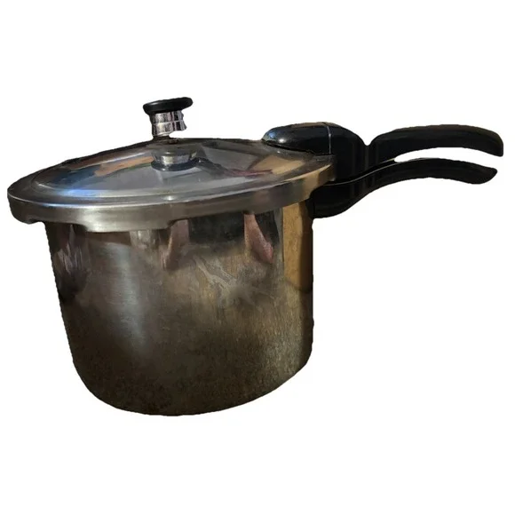 Vtg Presto 01362 Pressure Cooker Aluminum 6 Qt Rack Insert Locking Lid